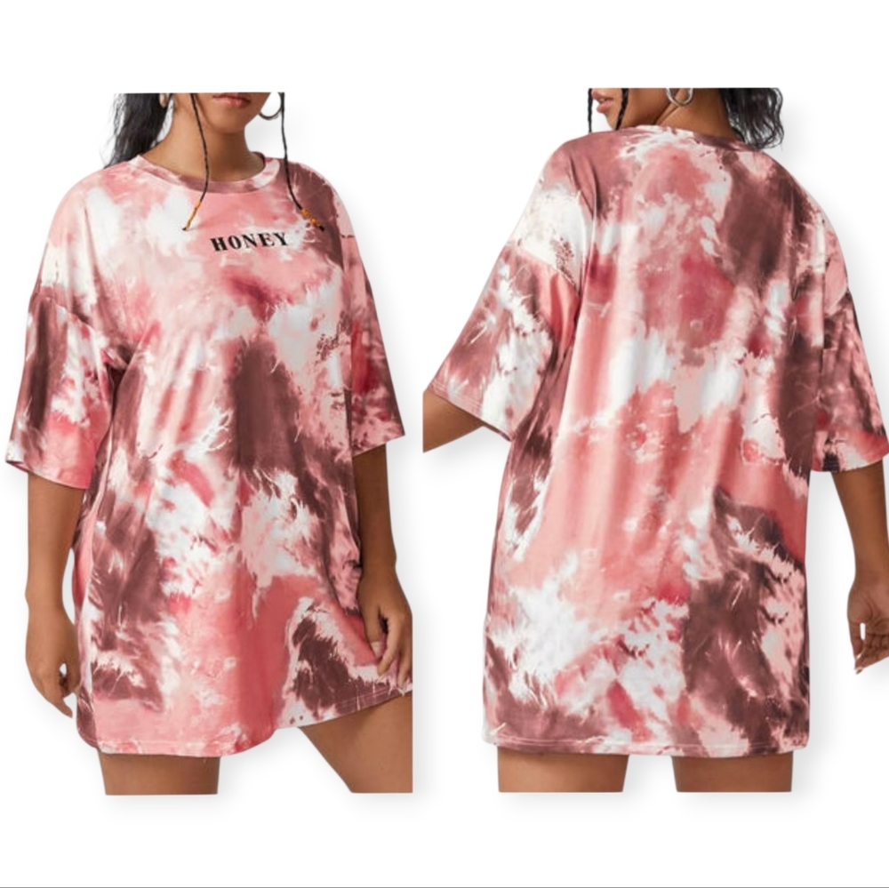 Shein Tie Dye Honey Short Sleeve T Shirt
